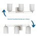 Progress Lighting League Collection 3 Light 100W Medium Base Bath And Vanity Fixture (P300343-009)