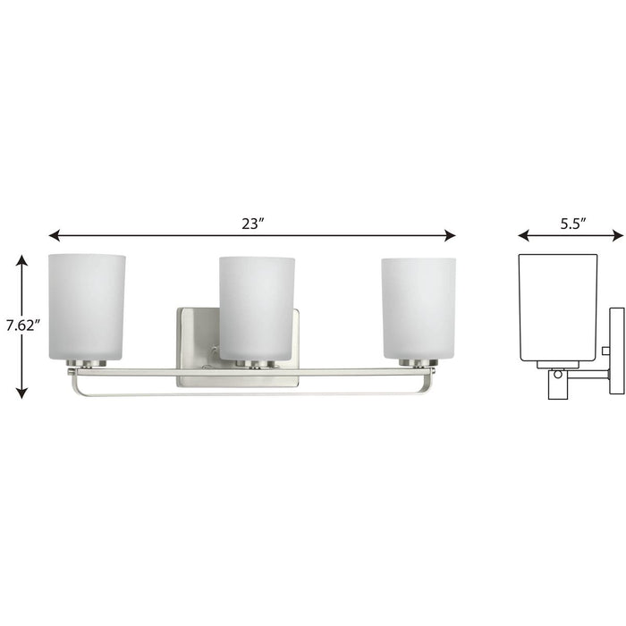 Progress Lighting League Collection 3 Light 100W Medium Base Bath And Vanity Fixture (P300343-009)
