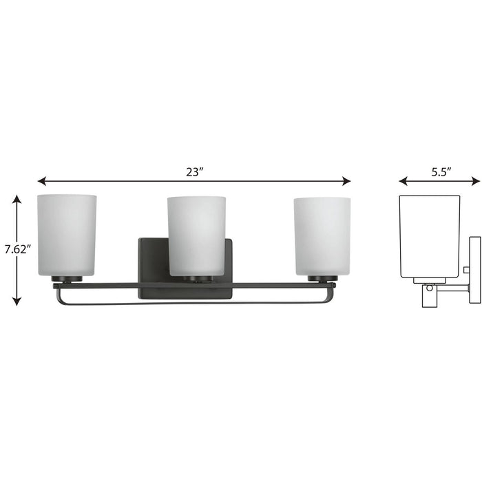 Progress Lighting League Collection 3 Light 100W Medium Base Bath And Vanity Fixture (P300343-31M)