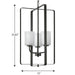 Progress Lighting League Collection 3 Light 100W Medium Base Hall And Foyer Fixture (P500342-31M)