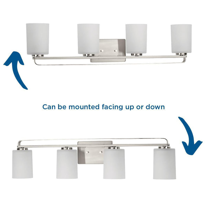 Progress Lighting League Collection 4 Light 100W Medium Base Bath And Vanity Fixture (P300344-009)