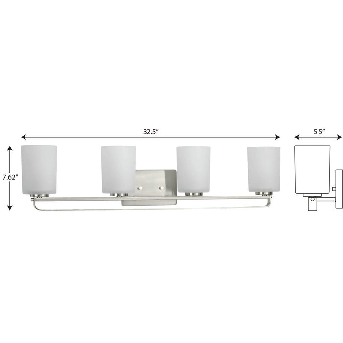 Progress Lighting League Collection 4 Light 100W Medium Base Bath And Vanity Fixture (P300344-009)
