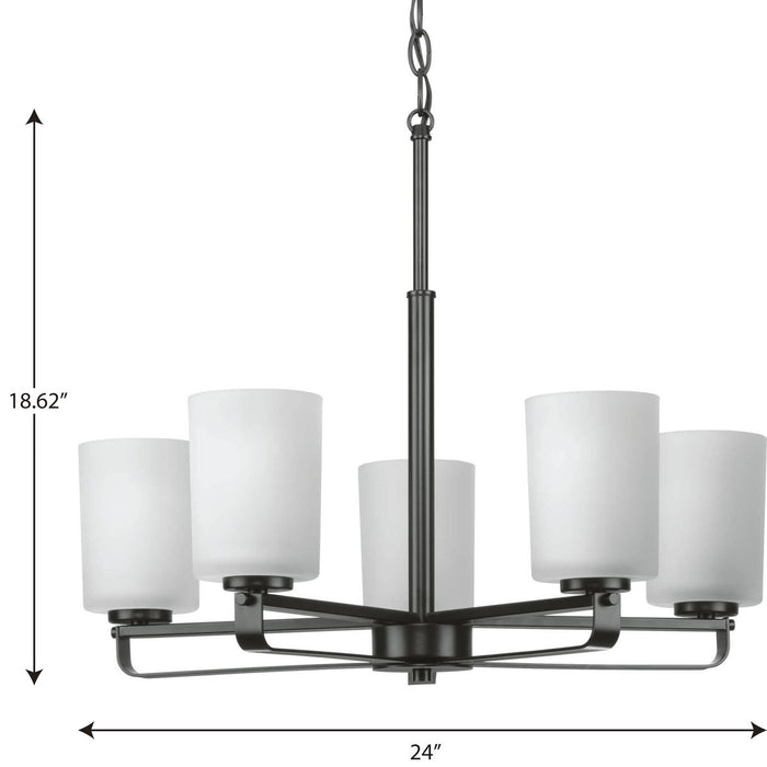 Progress Lighting League Collection 5 Light 100W Medium Base Chandelier (P400286-31M)