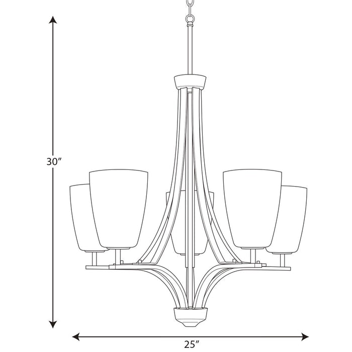 Progress Lighting Leap Collection Five-Light Chandelier (P400043-009)