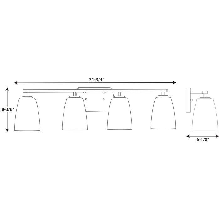 Progress Lighting Leap Collection Four-Light Bath And Vanity (P300134-009)