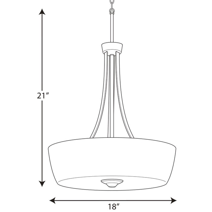 Progress Lighting Leap Collection Three-Light Inverted Pendant (P500030-009)