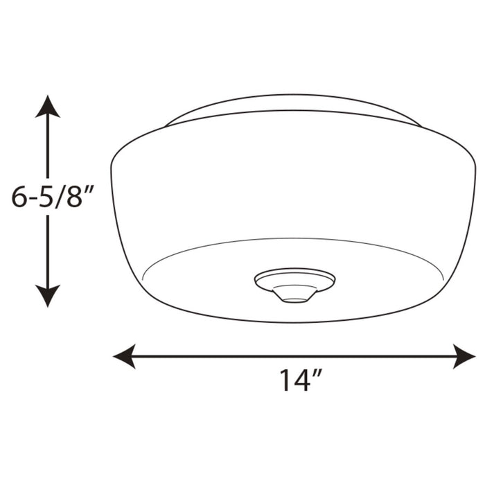 Progress Lighting Leap Collection Two-Light 14 Inch Flush Mount (P350061-009)