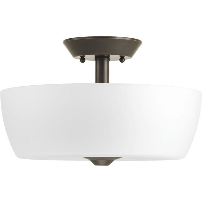 Progress Lighting Leap Collection Two-Light 14 Inch Semi-Flush Mount (P350060-020)
