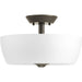 Progress Lighting Leap Collection Two-Light 14 Inch Semi-Flush Mount (P350060-020)