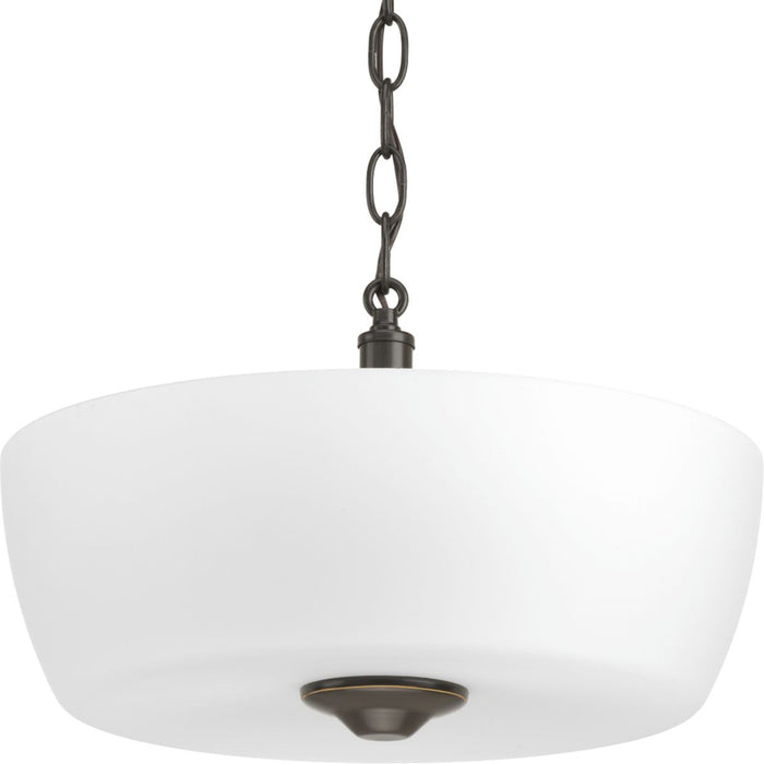 Progress Lighting Leap Collection Two-Light 14 Inch Semi-Flush Mount (P350060-020)