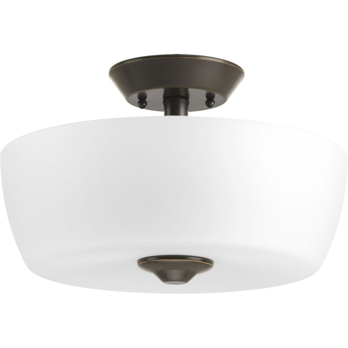 Progress Lighting Leap Collection Two-Light 14 Inch Semi-Flush Mount (P350060-020)
