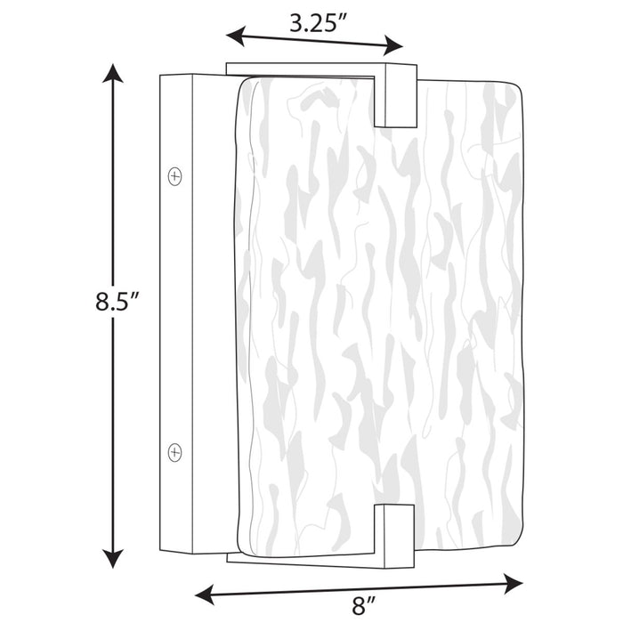 Progress Lighting LED Alabaster Stone Black Ada Wall Sconce 3000K (P710081-031-30)