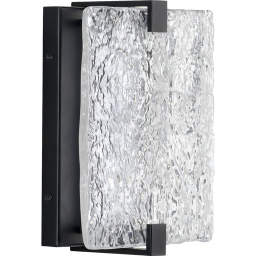 Progress Lighting LED Stone Glass Sconce Collection Black Ada Wall Sconce 3000K (P710080-031-30)