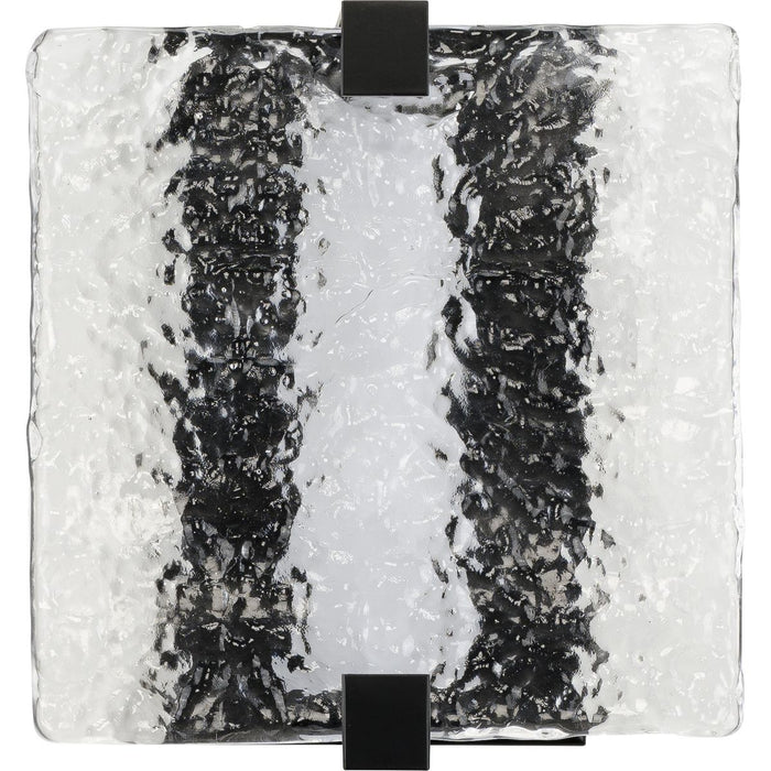 Progress Lighting LED Stone Glass Sconce Collection Black Ada Wall Sconce 3000K (P710080-031-30)