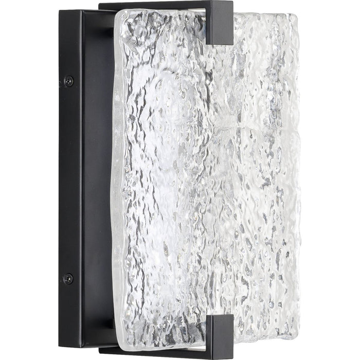 Progress Lighting LED Stone Glass Sconce Collection Black Ada Wall Sconce 3000K (P710080-031-30)