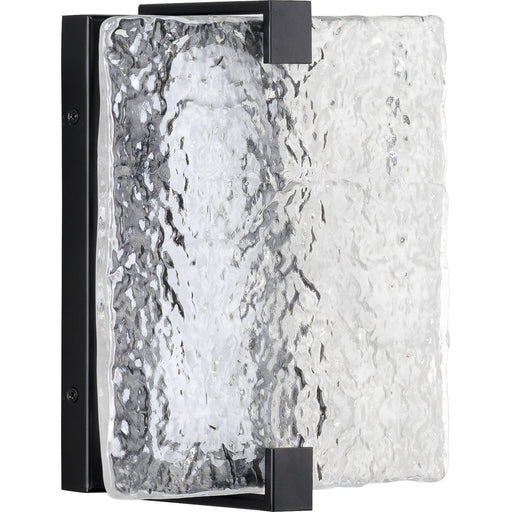 Progress Lighting LED Stone Glass Sconce Collection Black Ada Wall Sconce 3000K (P710080-031-30)