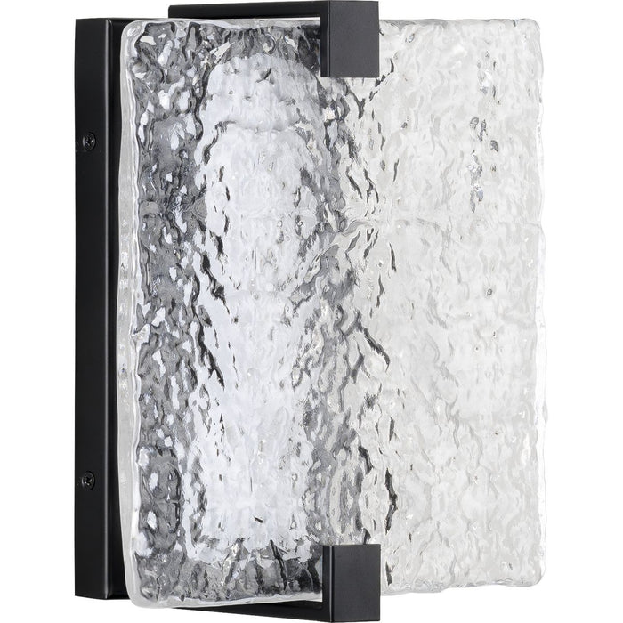 Progress Lighting LED Stone Glass Sconce Collection Black Ada Wall Sconce 3000K (P710080-031-30)