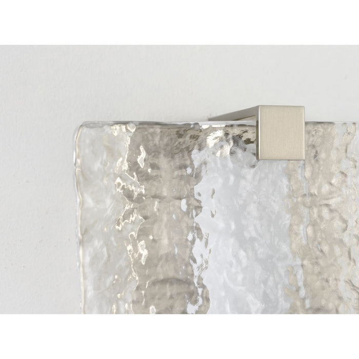 Progress Lighting LED Stone Glass Sconce Collection Brushed Nickel Ada Wall Sconce 3000K (P710080-009-30)