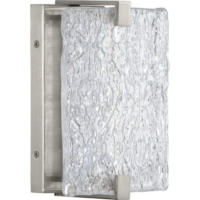 Progress Lighting LED Stone Glass Sconce Collection Brushed Nickel Ada Wall Sconce 3000K (P710080-009-30)