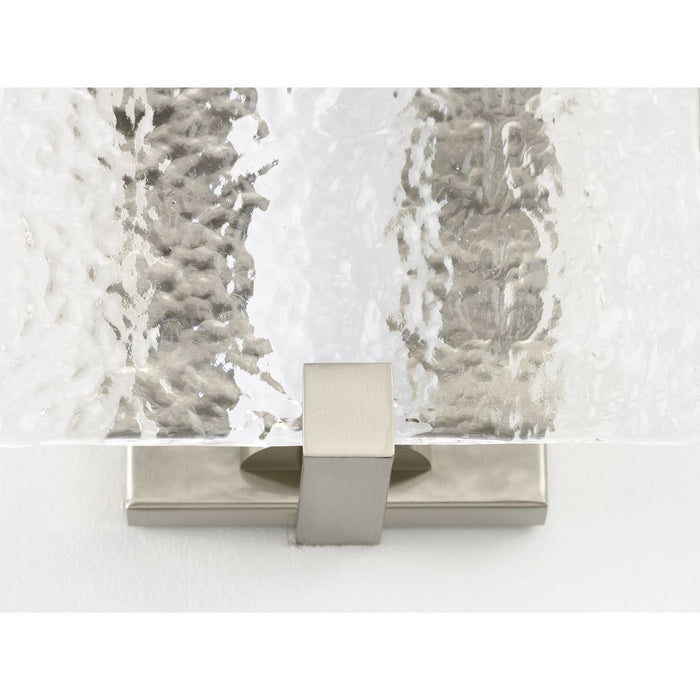 Progress Lighting LED Stone Glass Sconce Collection Brushed Nickel Ada Wall Sconce 3000K (P710080-009-30)
