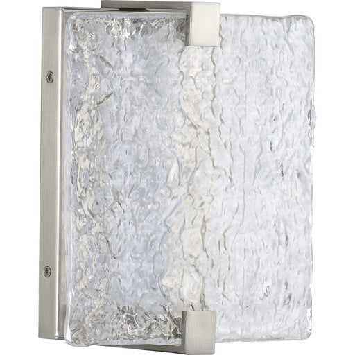 Progress Lighting LED Stone Glass Sconce Collection Brushed Nickel Ada Wall Sconce 3000K (P710080-009-30)