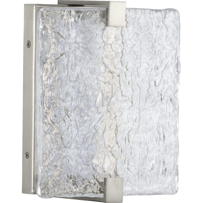 Progress Lighting LED Stone Glass Sconce Collection Brushed Nickel Ada Wall Sconce 3000K (P710080-009-30)