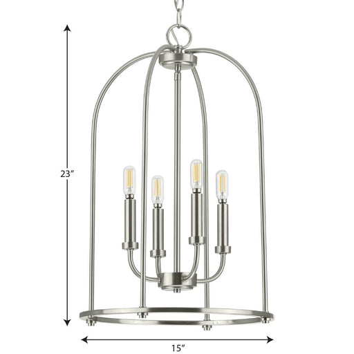 Progress Lighting Leyden Collection 4 Light 60W Medium Base Hall And Foyer Fixture (P500302-009)