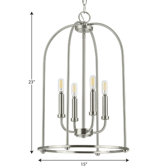 Progress Lighting Leyden Collection 4 Light 60W Medium Base Hall And Foyer Fixture (P500302-009)