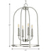 Progress Lighting Leyden Collection 4 Light 60W Medium Base Hall And Foyer Fixture (P500302-009)
