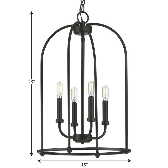 Progress Lighting Leyden Collection 4 Light 60W Medium Base Hall And Foyer Fixture (P500302-031)