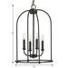 Progress Lighting Leyden Collection 4 Light 60W Medium Base Hall And Foyer Fixture (P500302-031)