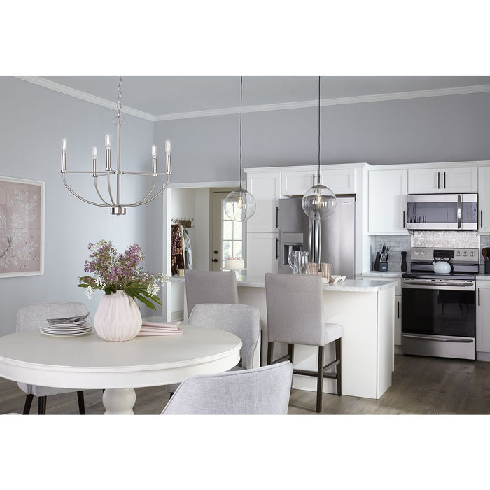 Progress Lighting Leyden Collection 5 Light 60W Candelabra Base Chandelier (P400202-009)