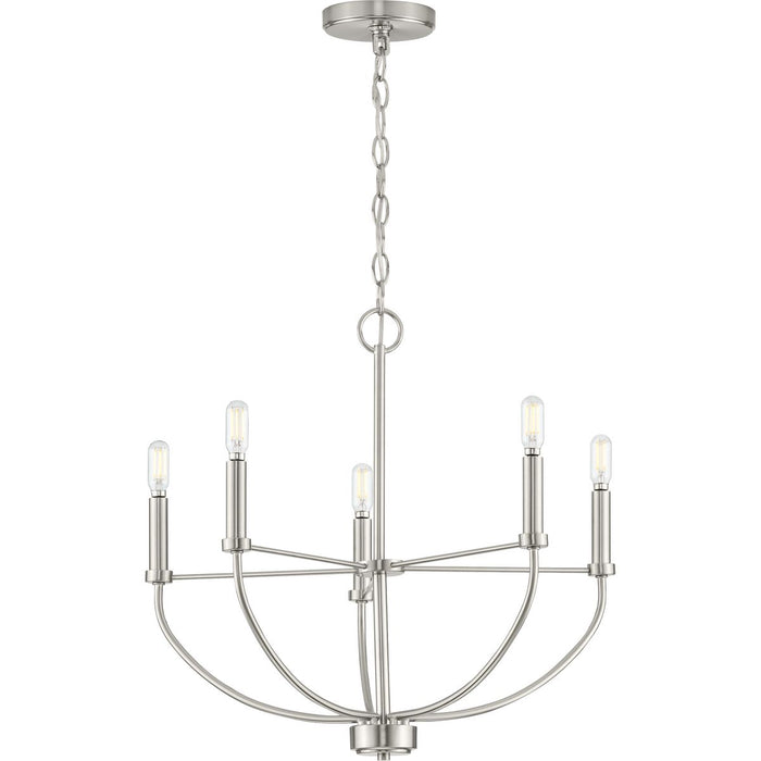 Progress Lighting Leyden Collection 5 Light 60W Candelabra Base Chandelier (P400202-009)