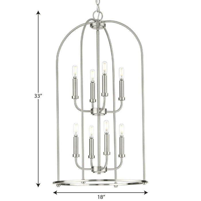Progress Lighting Leyden Collection 8 Light 60W Medium Base Hall And Foyer Fixture (P500303-009)