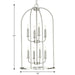 Progress Lighting Leyden Collection 8 Light 60W Medium Base Hall And Foyer Fixture (P500303-009)
