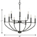 Progress Lighting Leyden Collection 9 Light 60W Candelabra Base Chandelier (P400228-031)