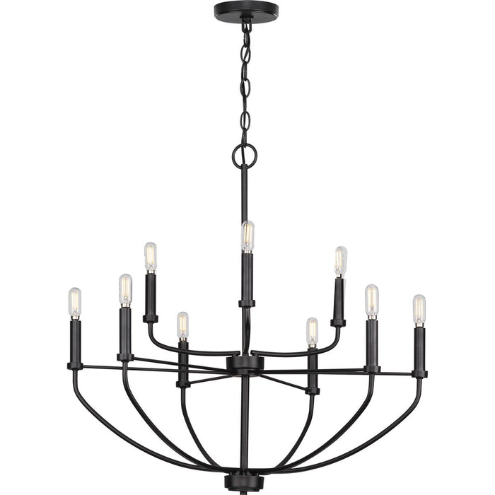 Progress Lighting Leyden Collection 9 Light 60W Candelabra Base Chandelier (P400228-031)