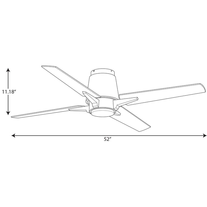 Progress Lighting Lindale Collection 52 Inch Four-Blade Architectural Bronze Ceiling Fan (P250028-129)