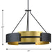 Progress Lighting Lowery Collection 5 Light 60W Medium Base Pendant (P500330-031)