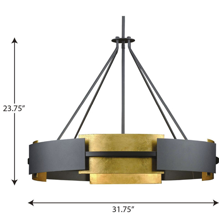 Progress Lighting Lowery Collection 6 Light 60W Medium Base Pendant (P500331-031)