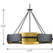 Progress Lighting Lowery Collection 6 Light 60W Medium Base Pendant (P500331-031)