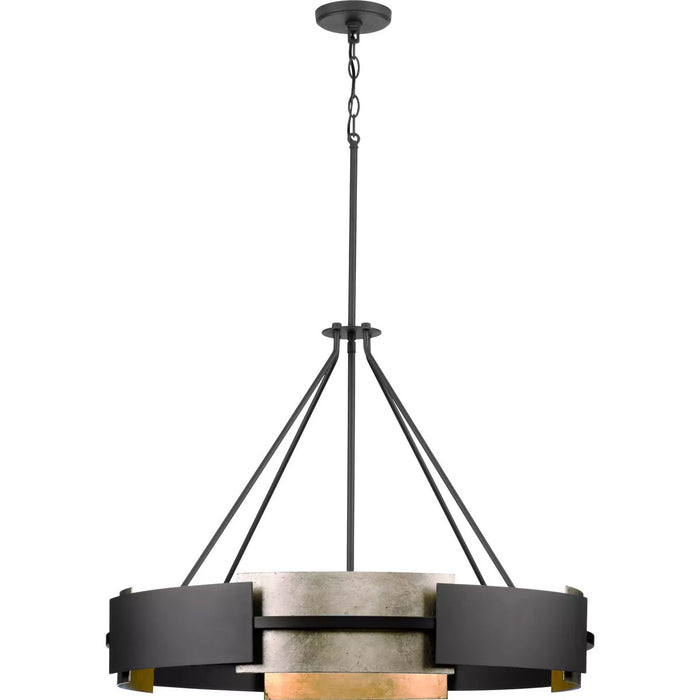 Progress Lighting Lowery Collection 60W Six-Light Pendant Matte Black (P500331-31M)