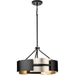 Progress Lighting Lowery Collection 60W Three-Light Semi-Flush Mount Fixture Convertible Matte Black (P350203-31M)