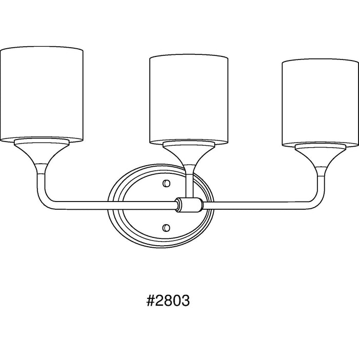 Progress Lighting Lynzie Collection Three-Light Bath And Vanity (P2803-15)