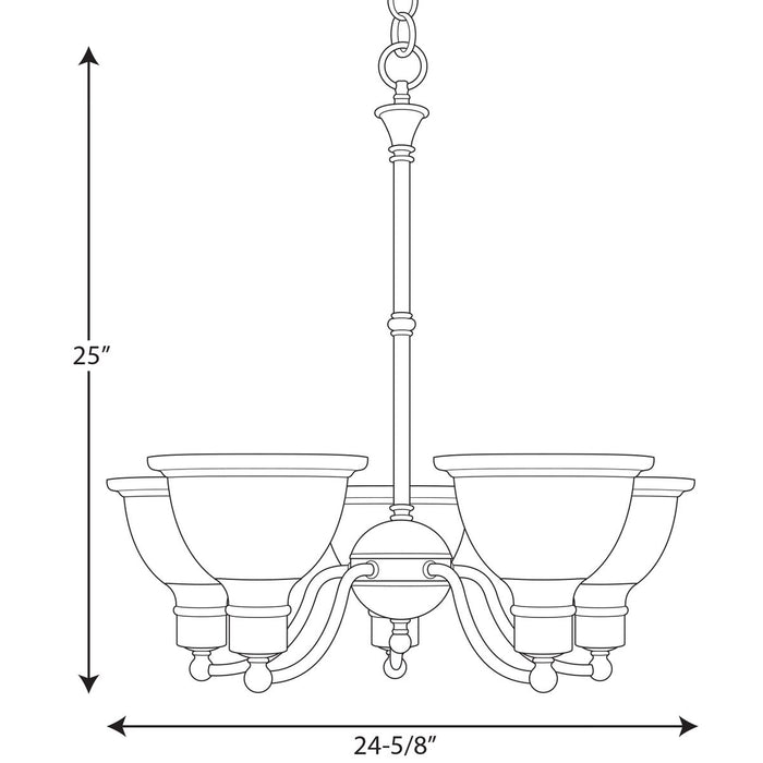 Progress Lighting Madison Collection Five-Light Chandelier (P4281-09)