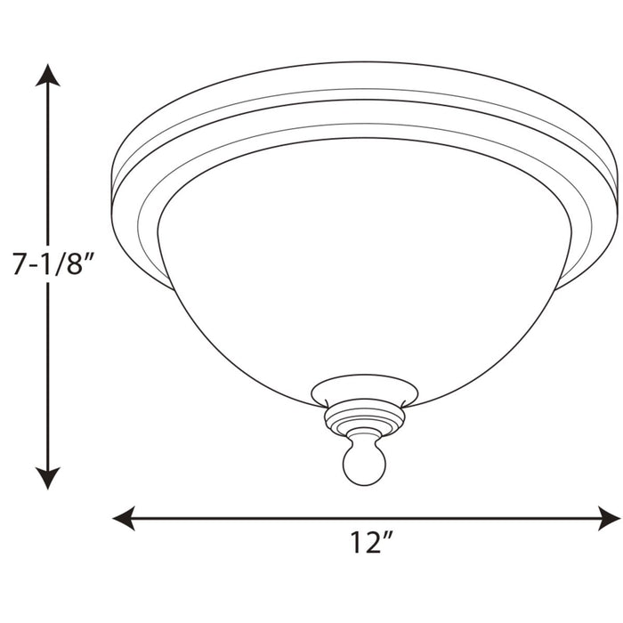 Progress Lighting Madison Collection One-Light 12 Inch Close-To-Ceiling (P3311-09)