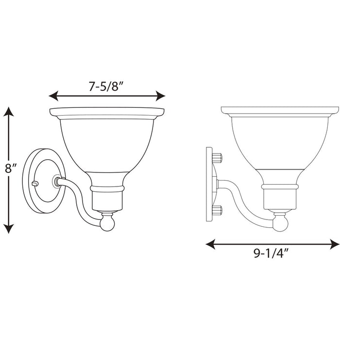 Progress Lighting Madison Collection One-Light Bath And Vanity (P3161-20)