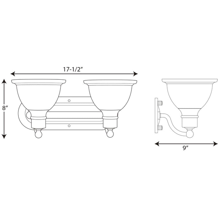 Progress Lighting Madison Collection Two-Light Bath And Vanity (P3162-20)