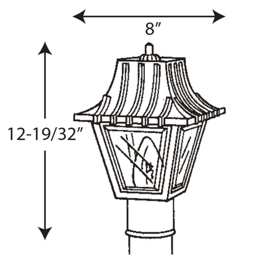 Progress Lighting Mansard Collection One-Light Post Lantern (P5414-31)