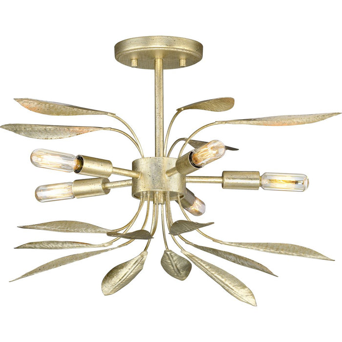 Progress Lighting Mariposa Collection 5 Light 60W Medium Base Semi-Flush Convertible Close To Ceiling Fixture (P350210-176)